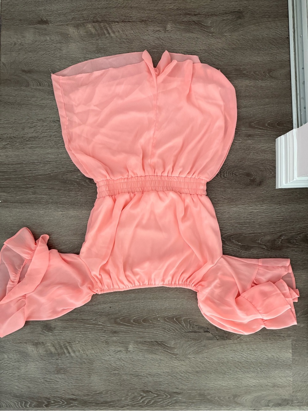 Amazon Women's Coral Pink Off-Shoulder Romper